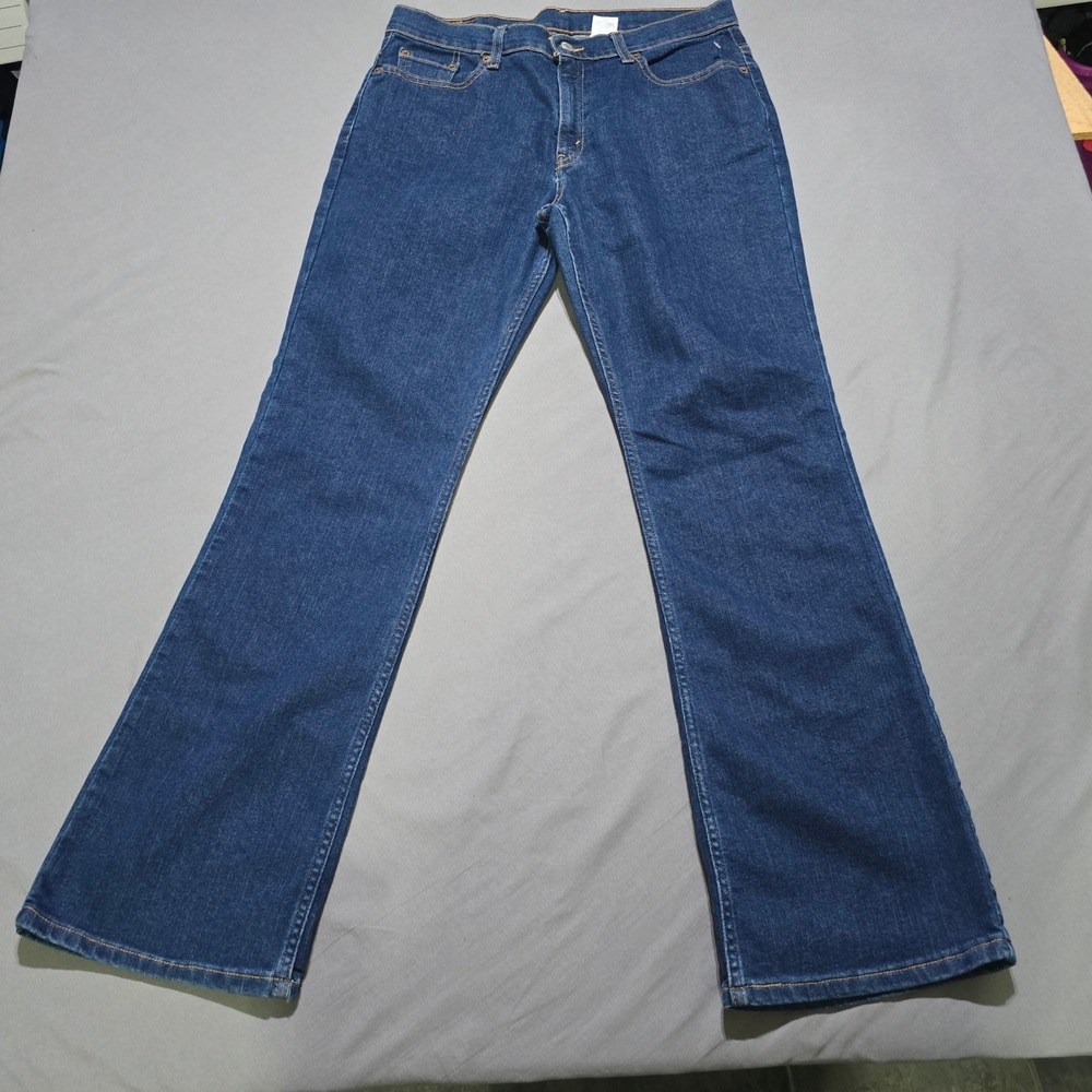 Vintage Levi 515 Bootcut Jeans Women 12 M Blue Lower Rise Dark Wash Stretch 2002